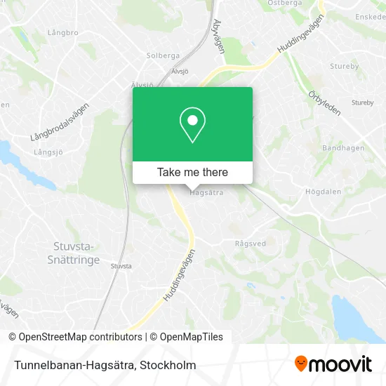 Tunnelbanan-Hagsätra map