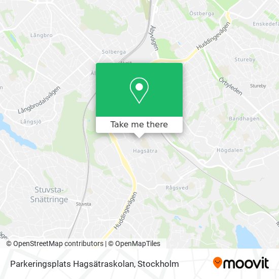 Parkeringsplats Hagsätraskolan map