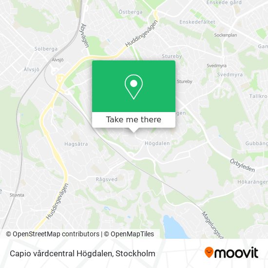 Capio vårdcentral Högdalen map