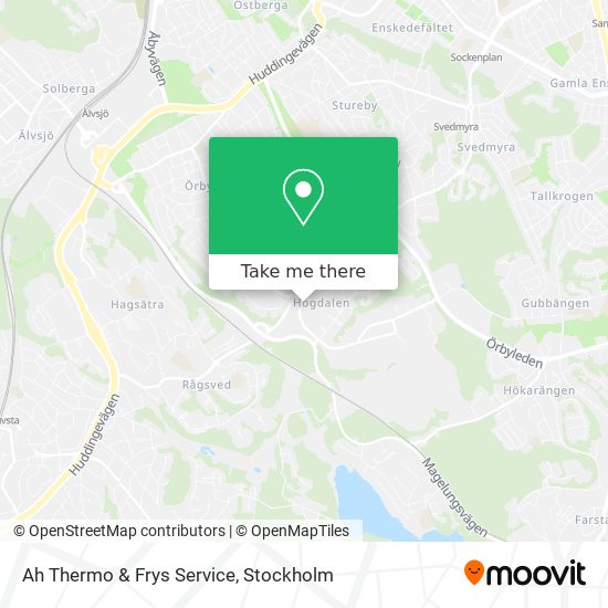 Ah Thermo & Frys Service map