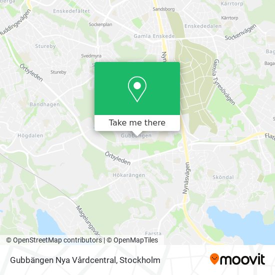 Gubbängen Nya Vårdcentral map