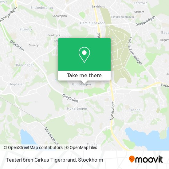 Teaterfören Cirkus Tigerbrand map