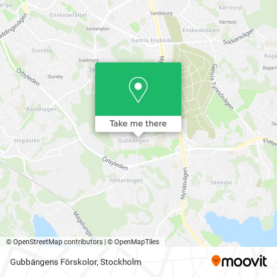 Gubbängens Förskolor map