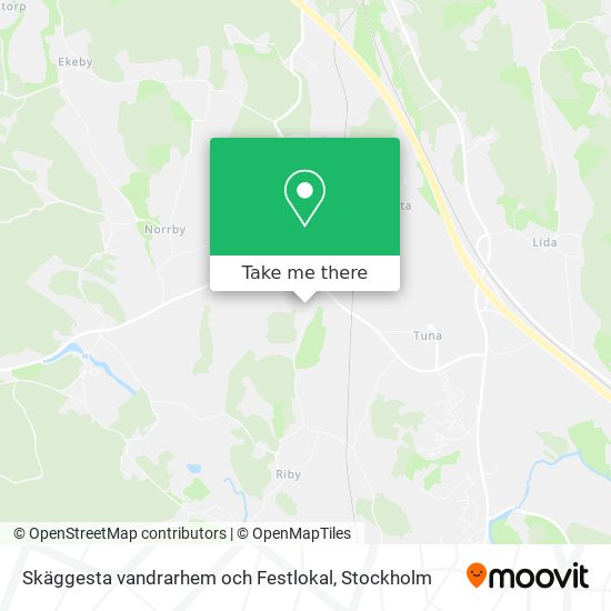 Skäggesta vandrarhem och Festlokal map