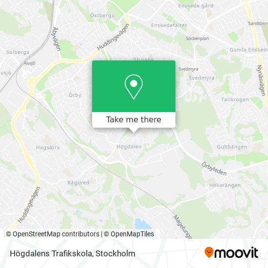 Högdalens Trafikskola map
