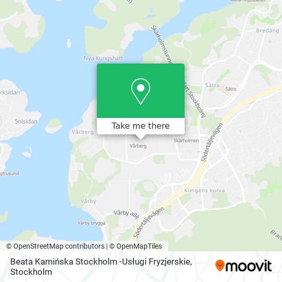 Beata Kamińska Stockholm -Usługi Fryzjerskie map