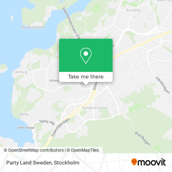 Party Land Sweden map