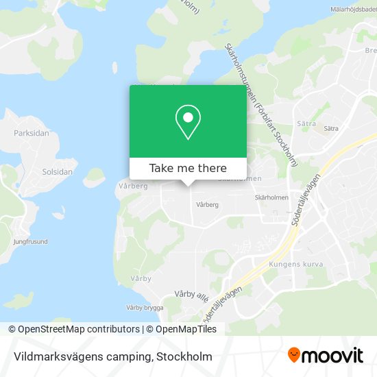 Vildmarksvägens camping map