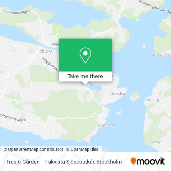 Träsjö-Gården - Träkvista Sjöscoutkår map