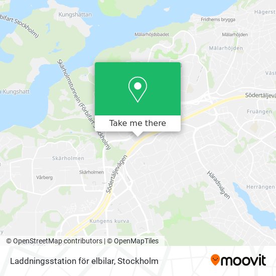 Laddningsstation för elbilar map