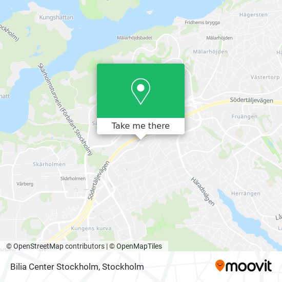 Bilia Center Stockholm map