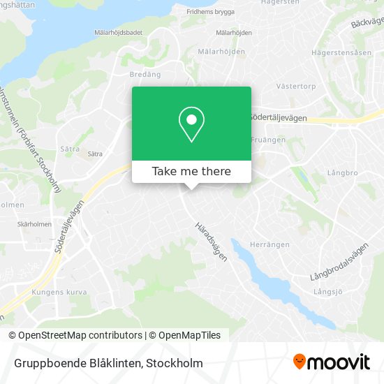 Gruppboende Blåklinten map