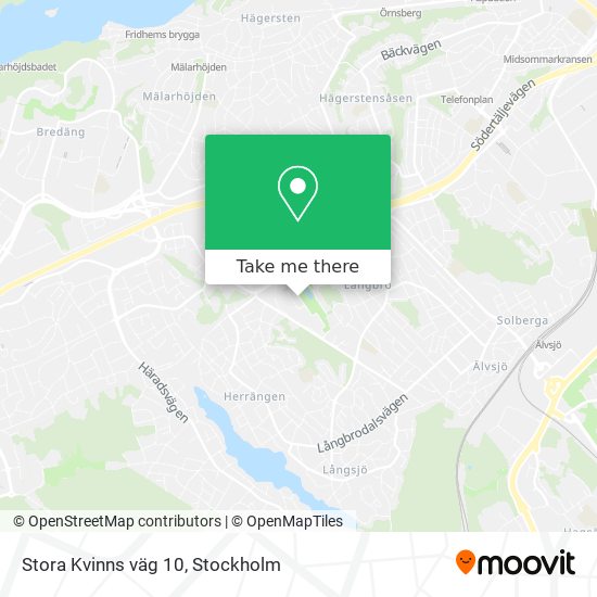 Stora Kvinns väg 10 map