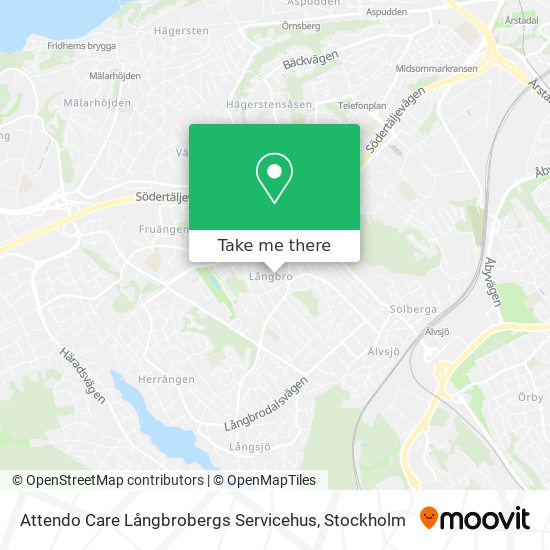 Attendo Care Långbrobergs Servicehus map