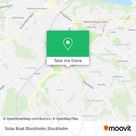 Solar Boat Stockholm map