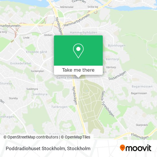 Poddradiohuset Stockholm map