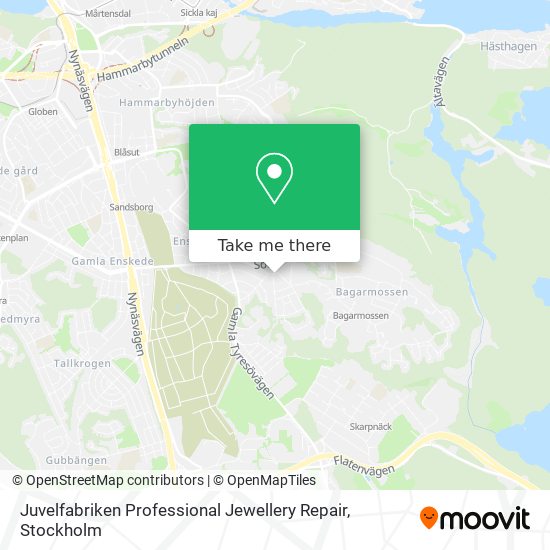 Juvelfabriken Professional Jewellery Repair map