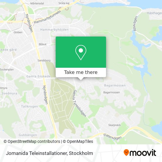 Jomanida Teleinstallationer map