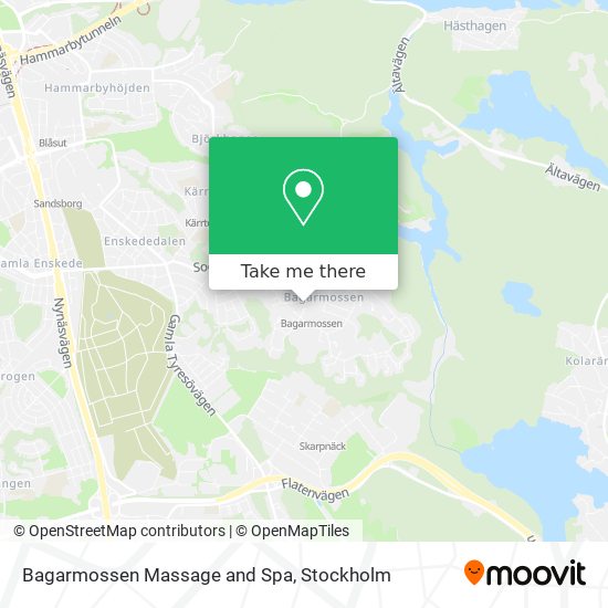 Bagarmossen Massage and Spa map