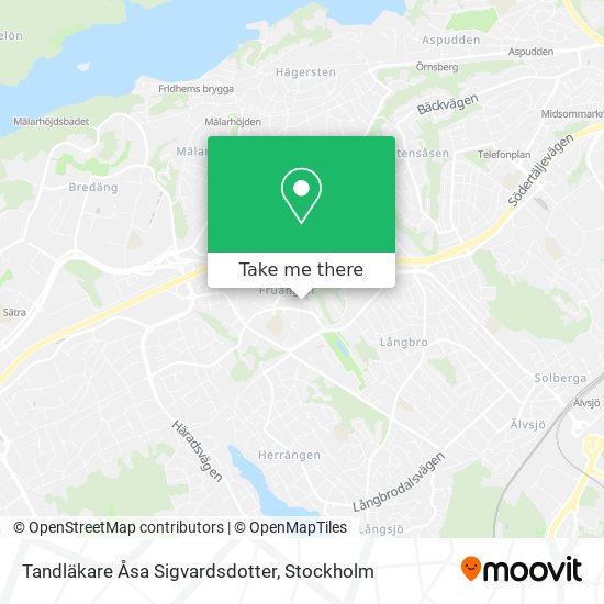 Tandläkare Åsa Sigvardsdotter map