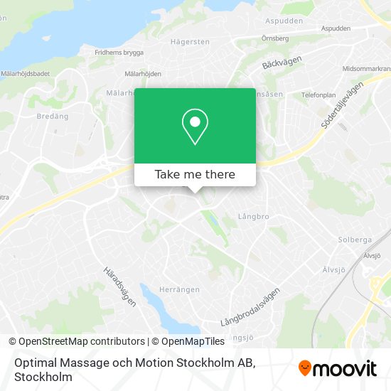 Optimal Massage och Motion Stockholm AB map