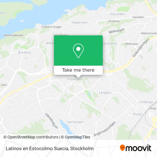 Latinos en Estocolmo Suecia map