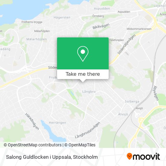 Salong Guldlocken i Uppsala map
