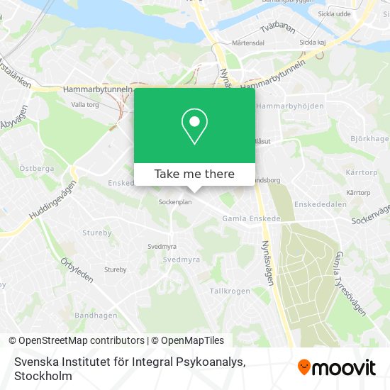 Svenska Institutet för Integral Psykoanalys map