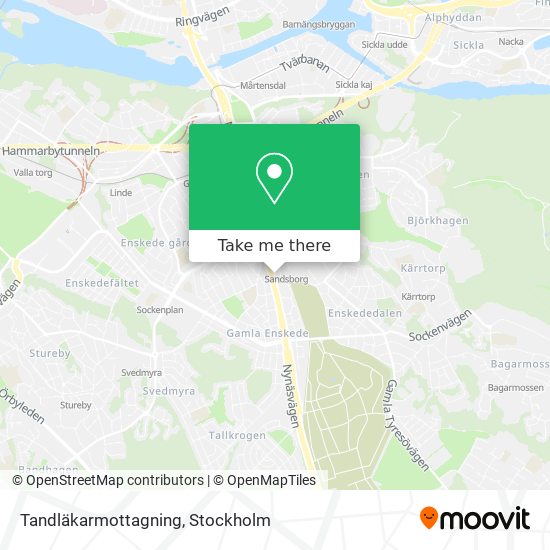 Tandläkarmottagning map