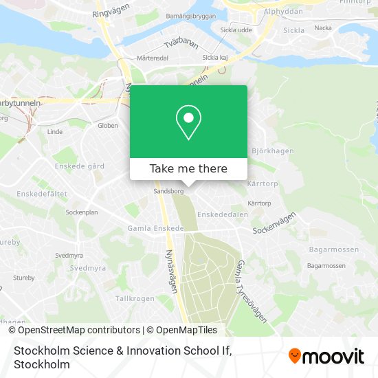 Stockholm Science & Innovation School If map