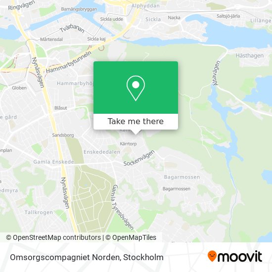 Omsorgscompagniet Norden map