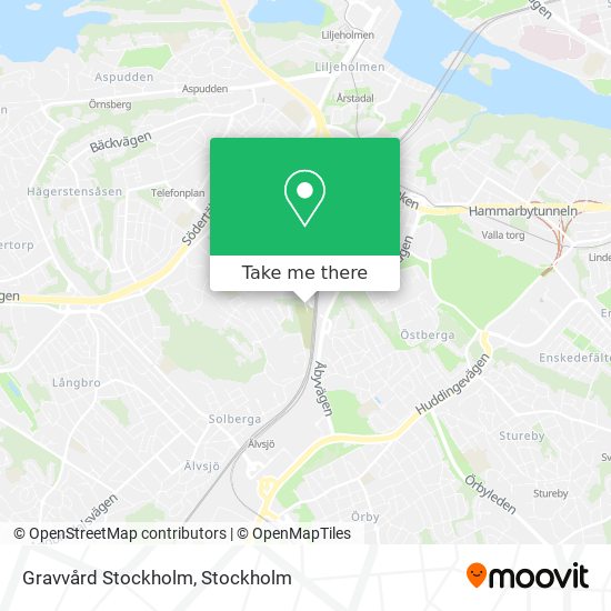 Gravvård Stockholm map