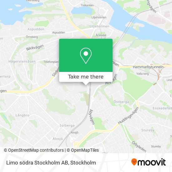 Limo södra Stockholm AB map