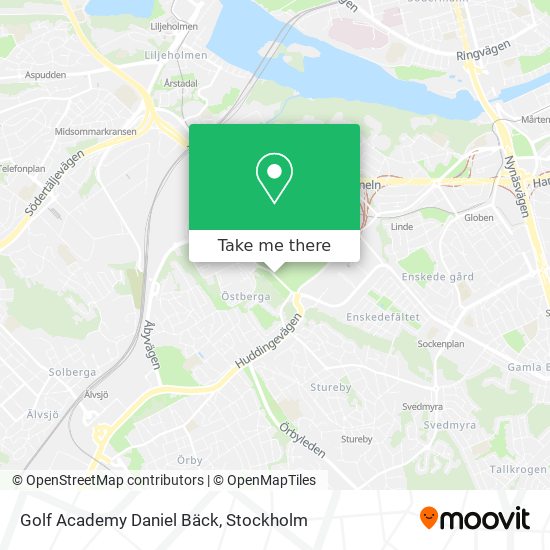 Golf Academy Daniel Bäck map