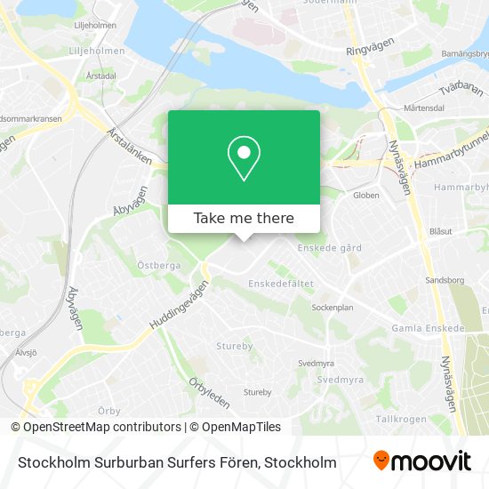Stockholm Surburban Surfers Fören map