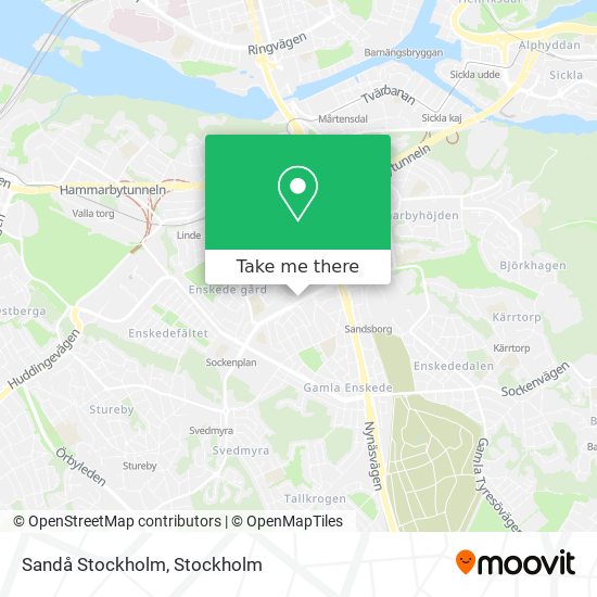 Sandå Stockholm map