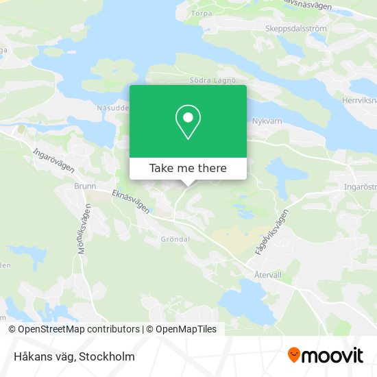 Håkans väg map