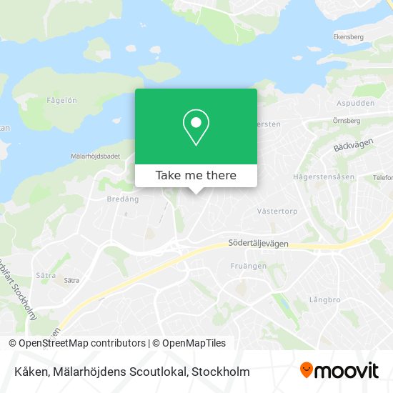 Kåken, Mälarhöjdens Scoutlokal map