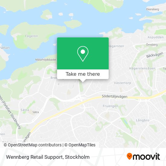 Wennberg Retail Support map