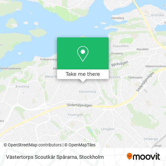 Västertorps Scoutkår Spårarna map