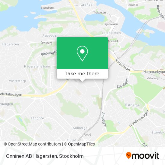 Onninen AB Hägersten map