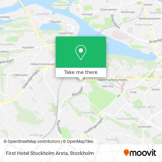 First Hotel Stockholm Arsta map
