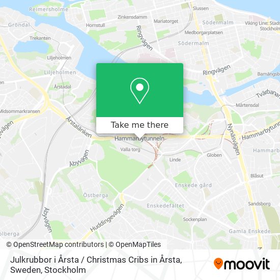 Julkrubbor i Årsta / Christmas Cribs in Årsta, Sweden map