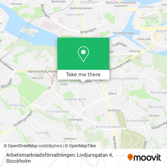 Arbetsmarknadsförvaltningen, Livdjursgatan 4 map