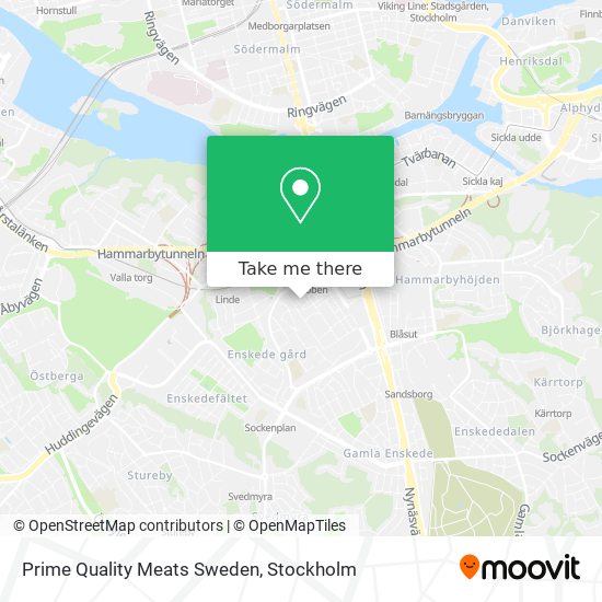 Prime Quality Meats Sweden map