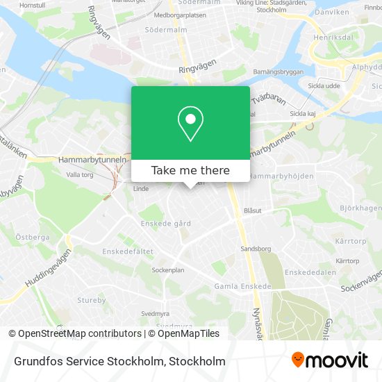 Grundfos Service Stockholm map