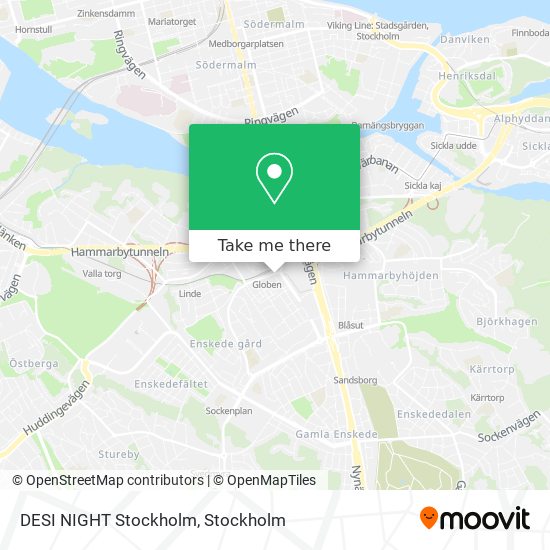 DESI NIGHT Stockholm map