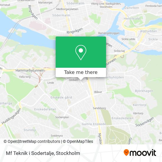 Mf Teknik i Sodertalje map