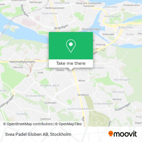 Svea Padel Globen AB map