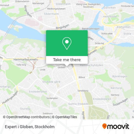 Expert i Globen map